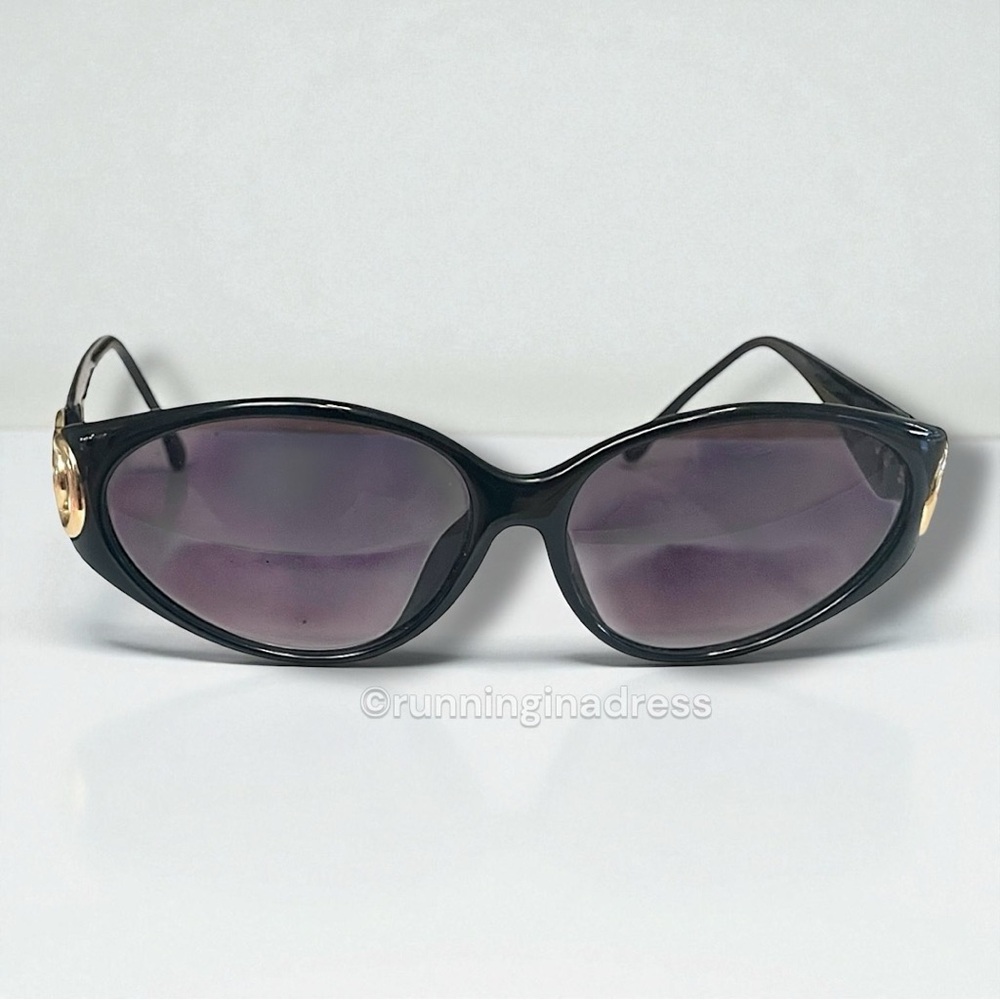 Vintage Christian Dior Black & Gold CD Logo Sunglasses 2851A - Picture 3 of 15